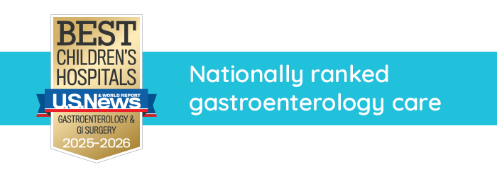 Badge with USNWR ranking for gastroenterology